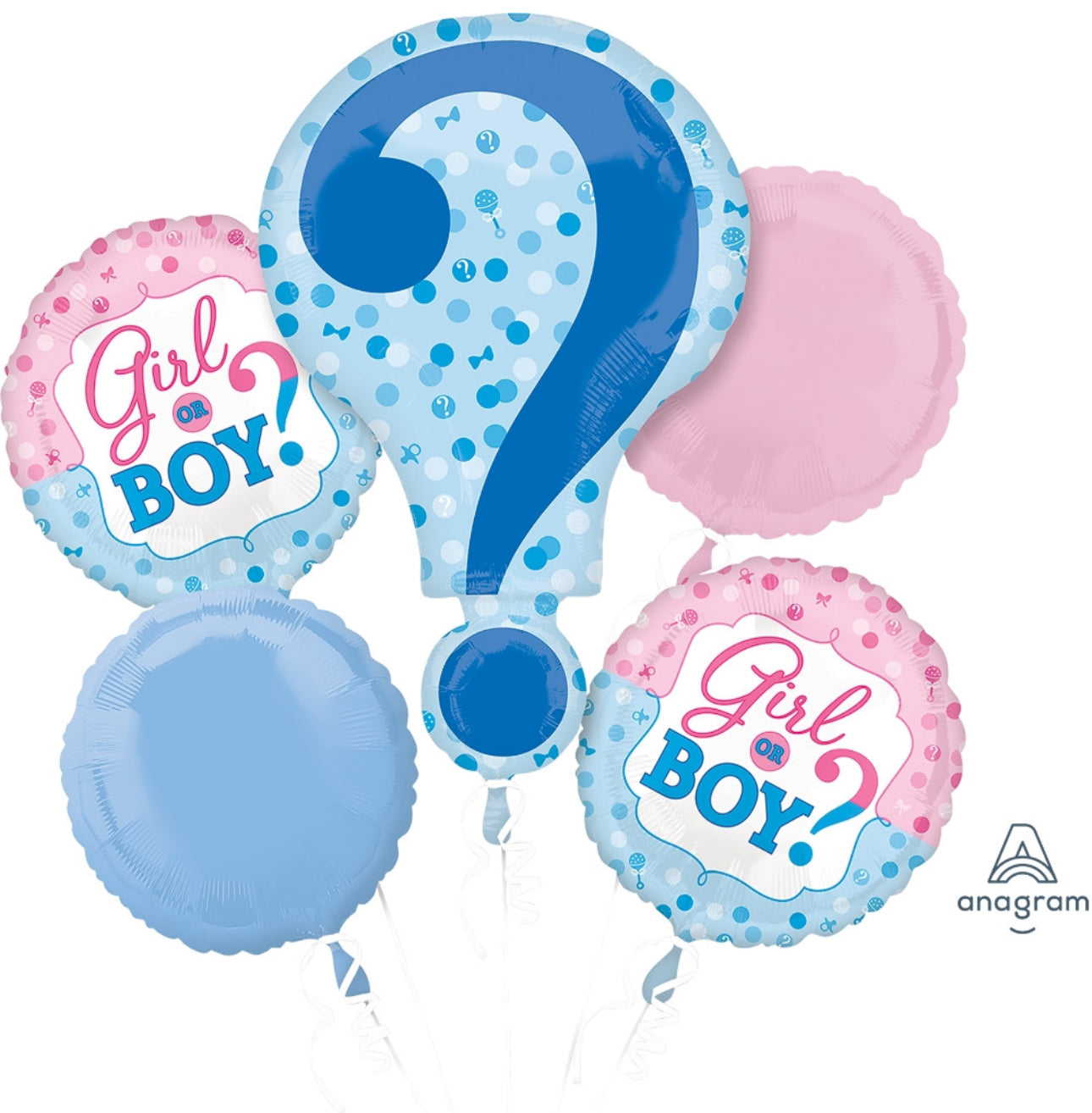 Gender Reveal Balloon Bouquet 5pc