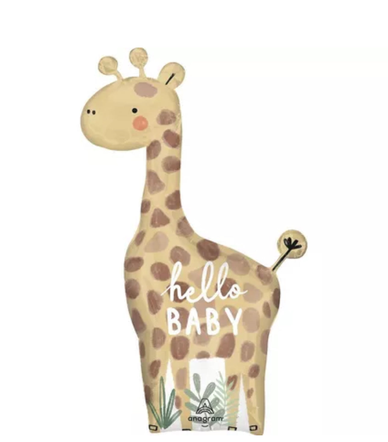 Giraffe Soft Jungle Foil Balloon, 42in